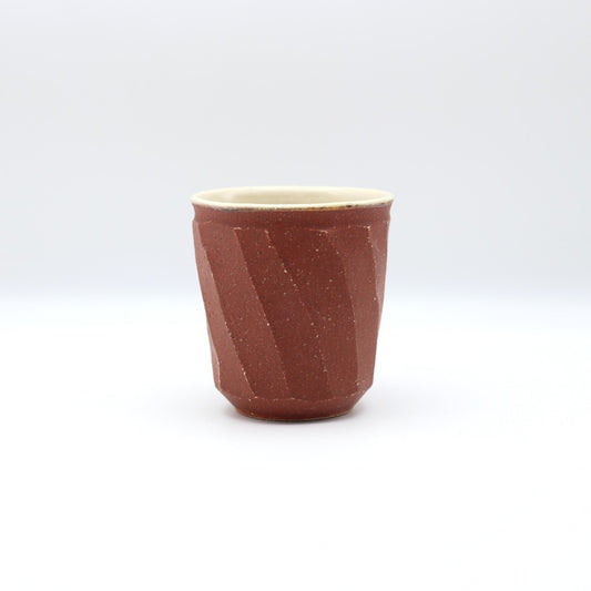 【小峰尚】赤化粧面取湯呑