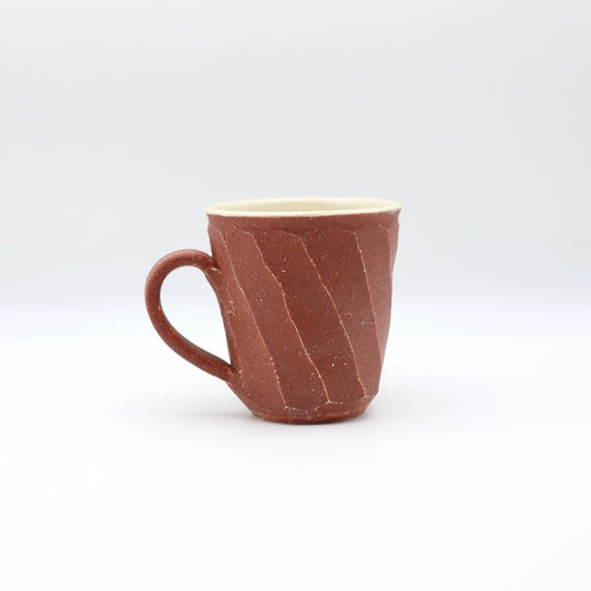 【小峰尚】赤化粧面取マグカップ