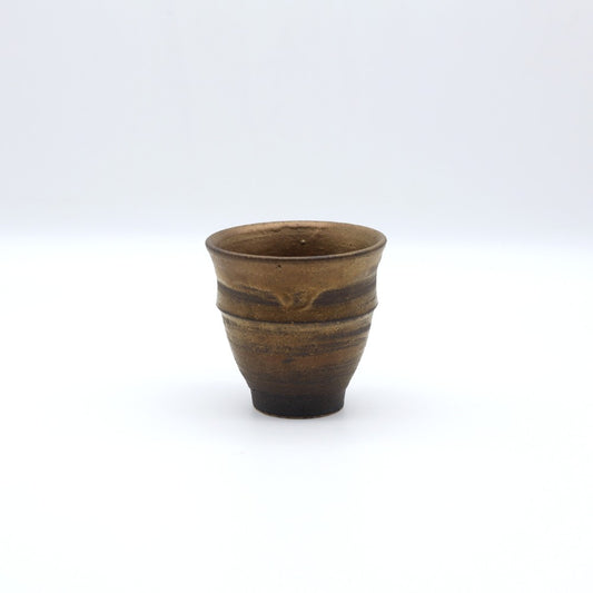 【萩原芳典】黒マット釉ぐい呑