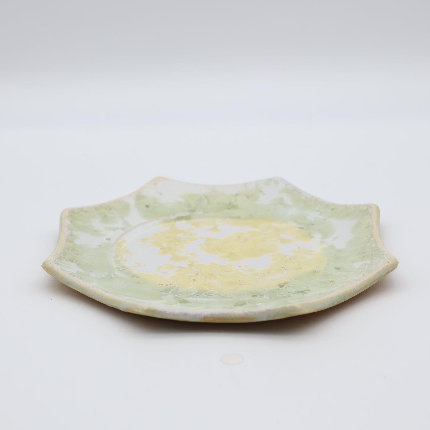 【三田和実】八角皿(大) ミント