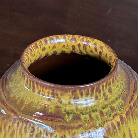 【萩原芳典】柿釉壺