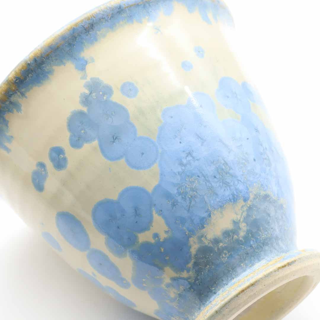 三田和実 煎茶カップ&ソーサー 青 - カップ・湯呑・猪口 | 益子焼 陶庫