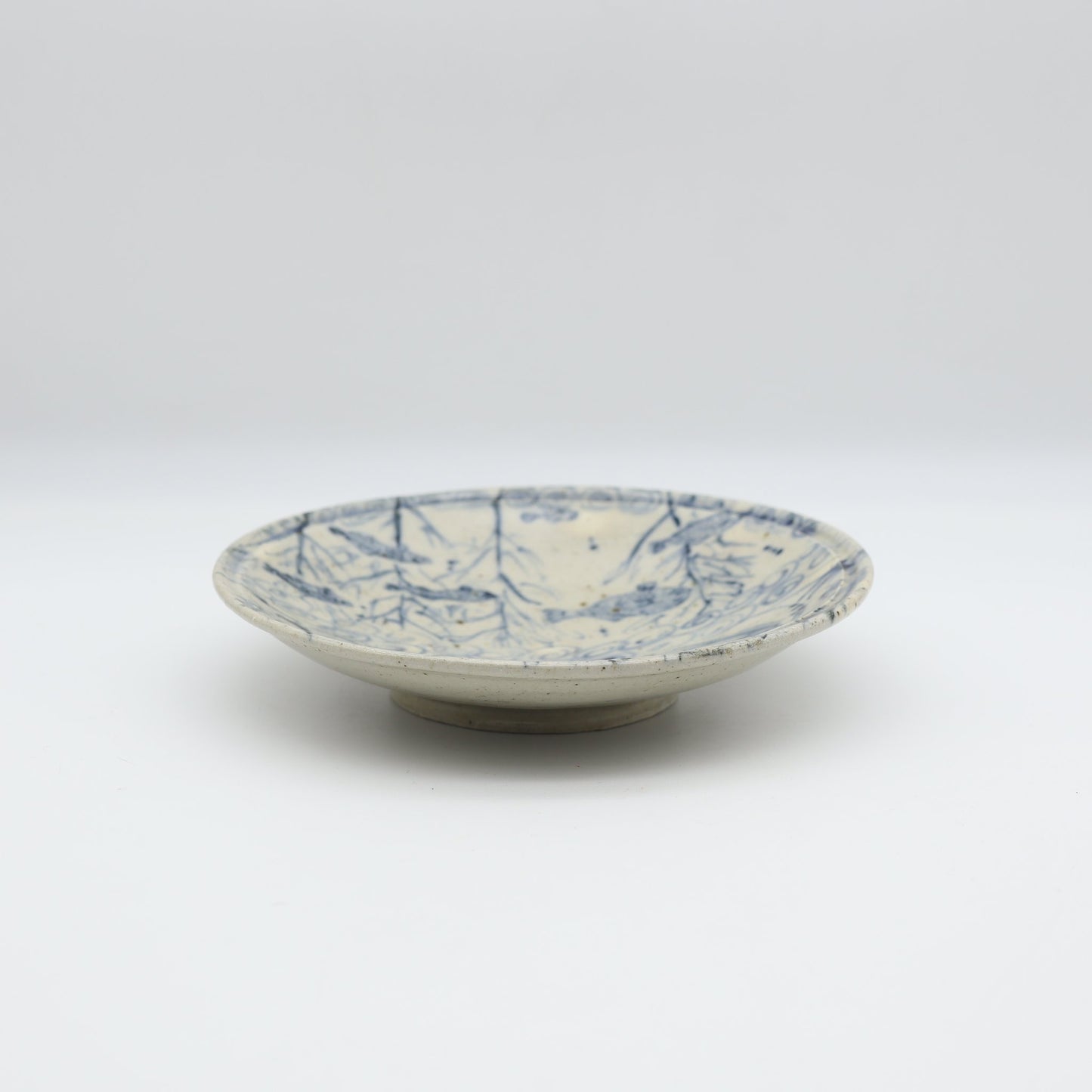 饗庭孝昌 呉須絵五寸皿 - 丸皿 | 益子焼 陶庫