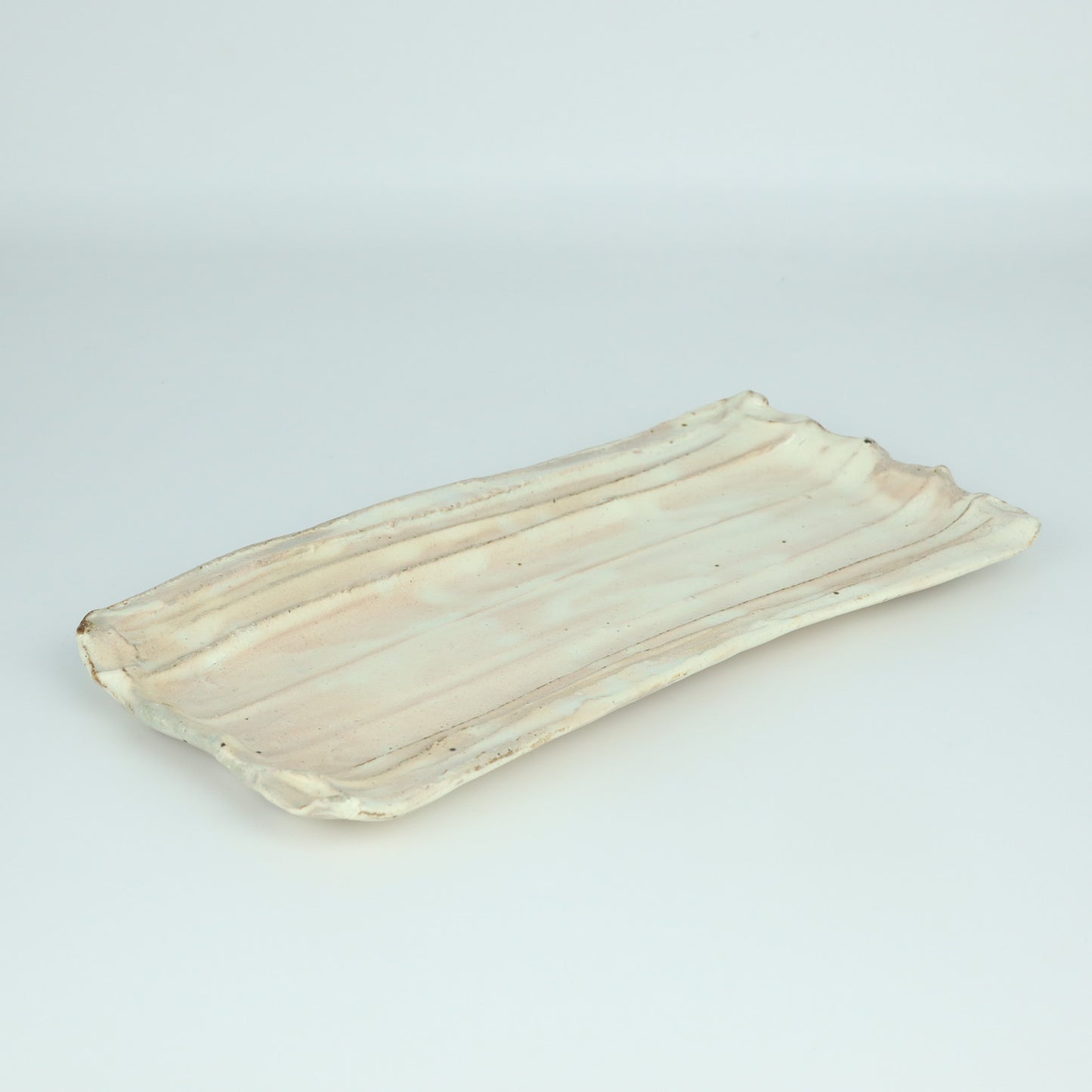 【田山健司】粉引長皿