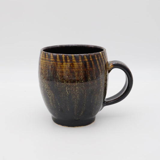 [Yoshinori Hagiwara] Black Glazed Line Design Mug