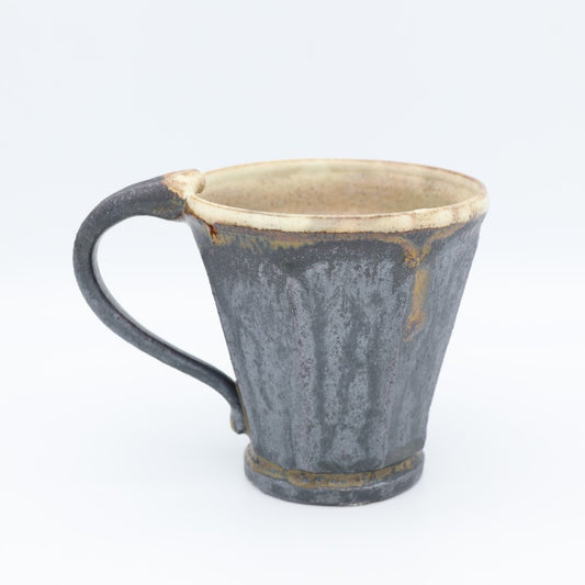 [Junichi Mashiko] Large Black Iron Beveled Mug