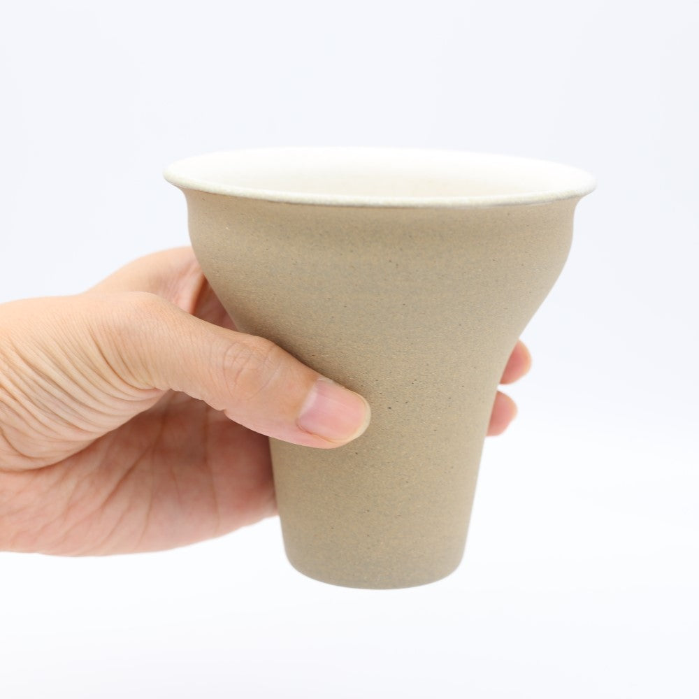 [Motosu Shuichi] Large cup, outer grilled finish