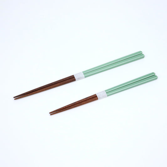 益子色の箸 青磁釉 18cm