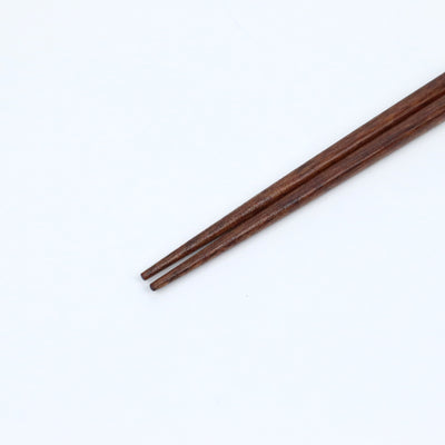 益子色の箸 黒釉 22.5cm