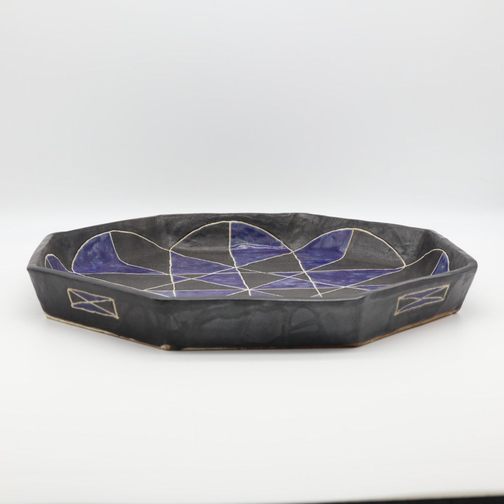 [Saito Osamu] Inlaid hexagonal bowl