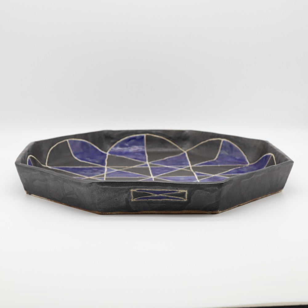 [Saito Osamu] Inlaid hexagonal bowl