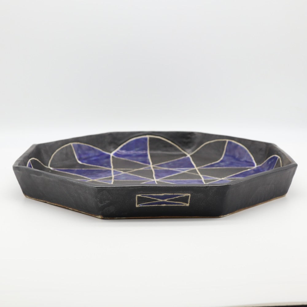 [Saito Osamu] Inlaid hexagonal bowl