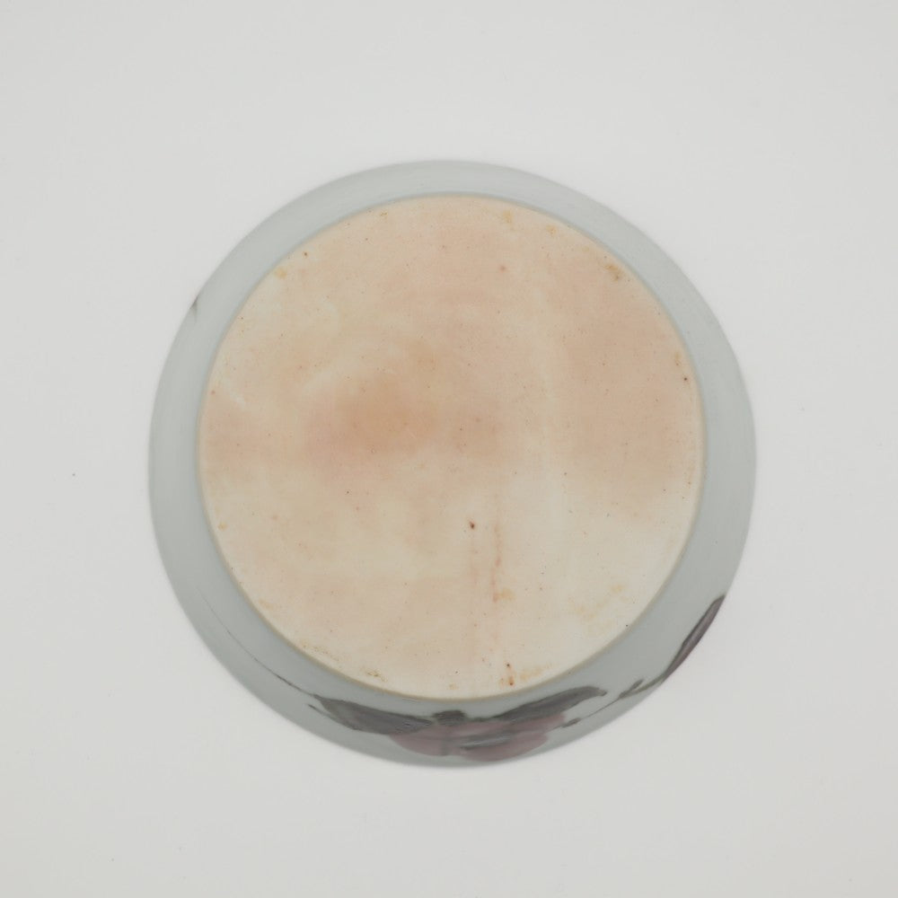 [Saito Osamu] Copper-painted round bowl with camellia design