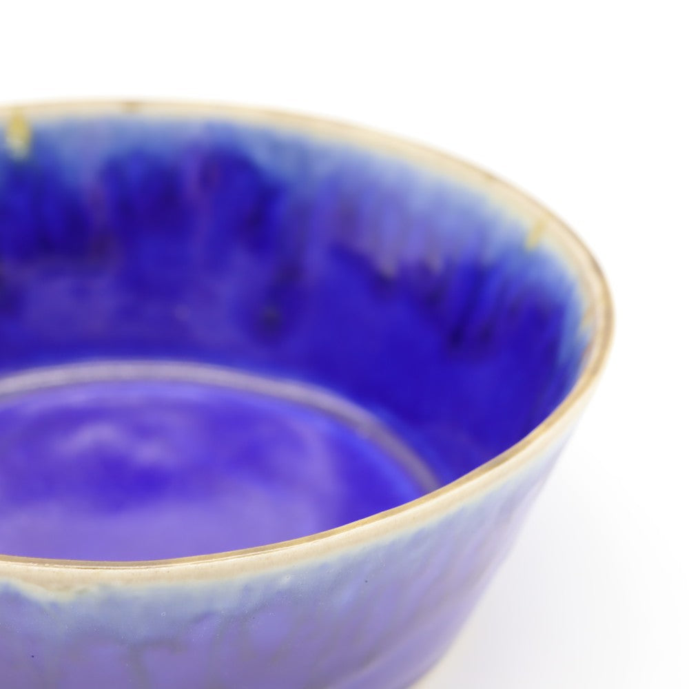[Saito Osamu] Blue glazed round bowl