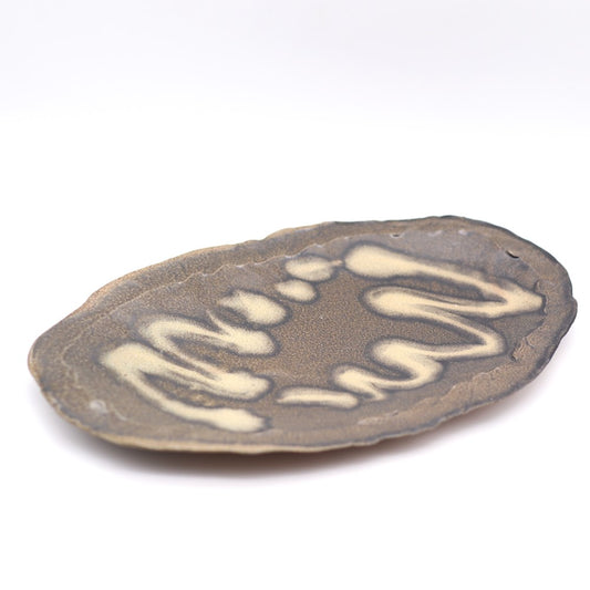 [Shinsuke Iwami] Salt Glazed Slip Oval Large
