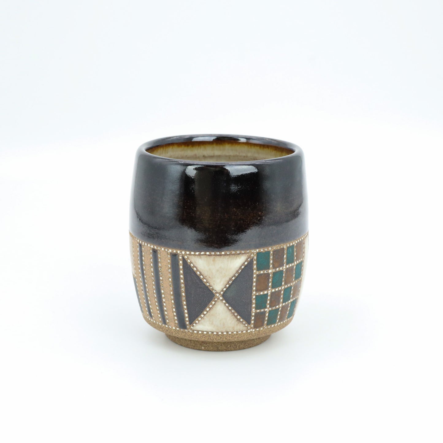 [Mukaiyama Fumiya] Boundary pattern teacup black