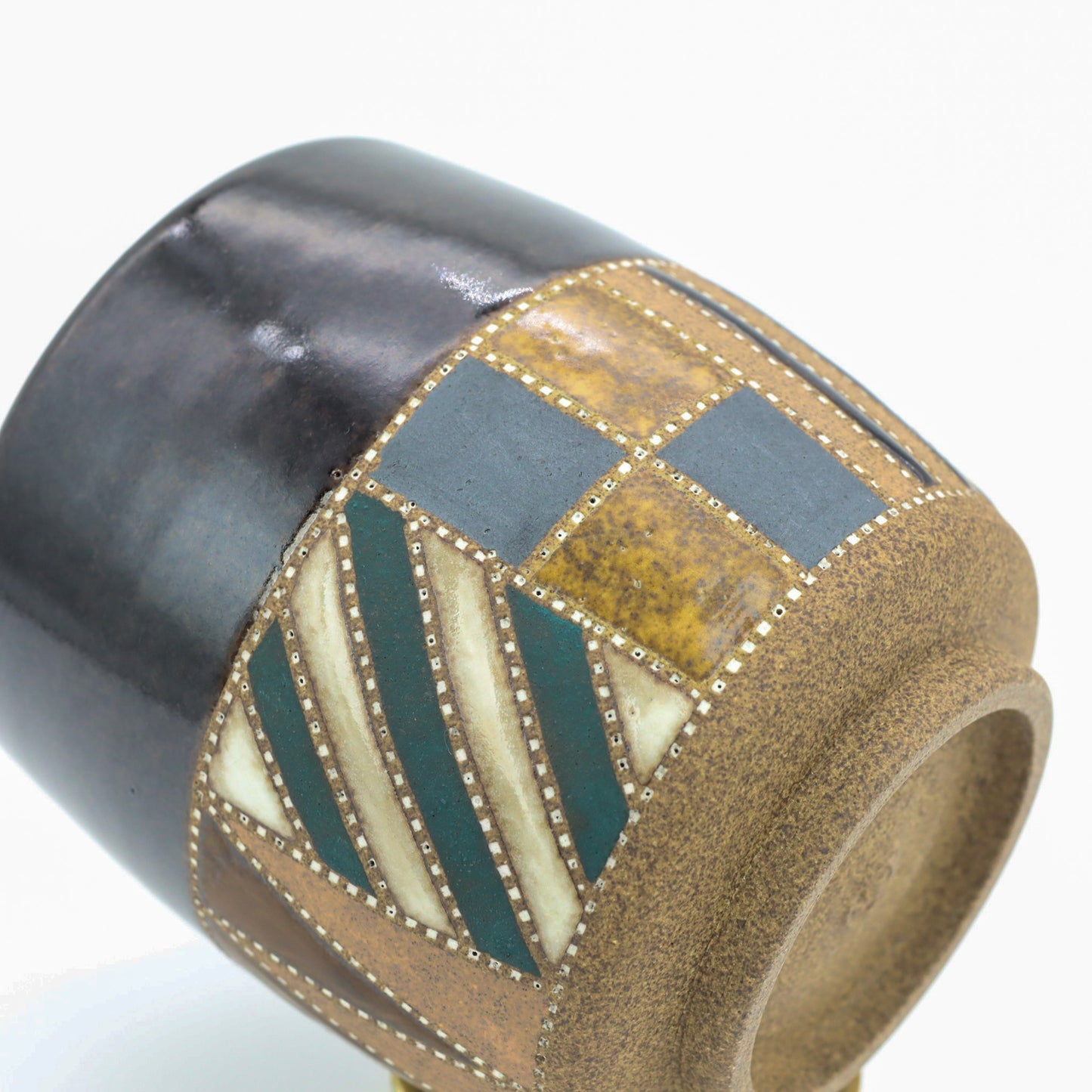 [Mukaiyama Fumiya] Boundary pattern teacup black