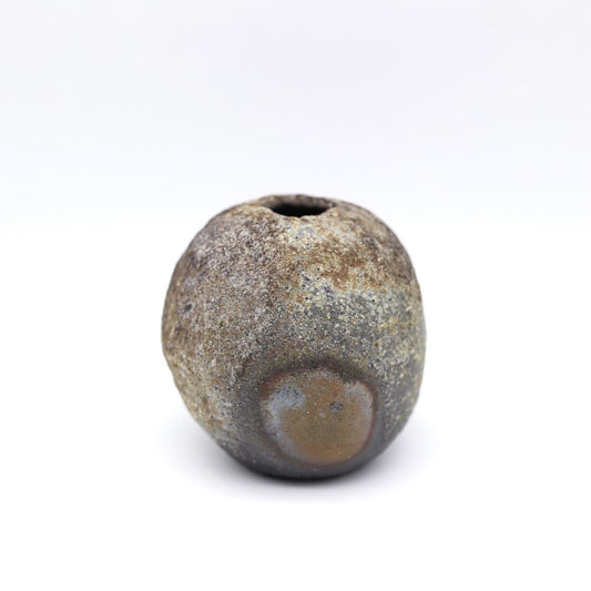 [Iwami Shinsuke] Nanban-yaki round flower vase