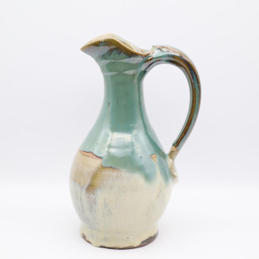 [Aiba Takamasa] Green glazed pitcher