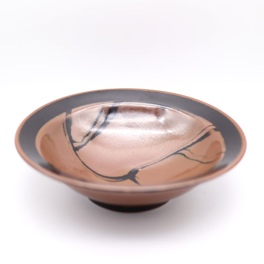 [Hagiwara Yoshinori] Persimmon glazed bowl