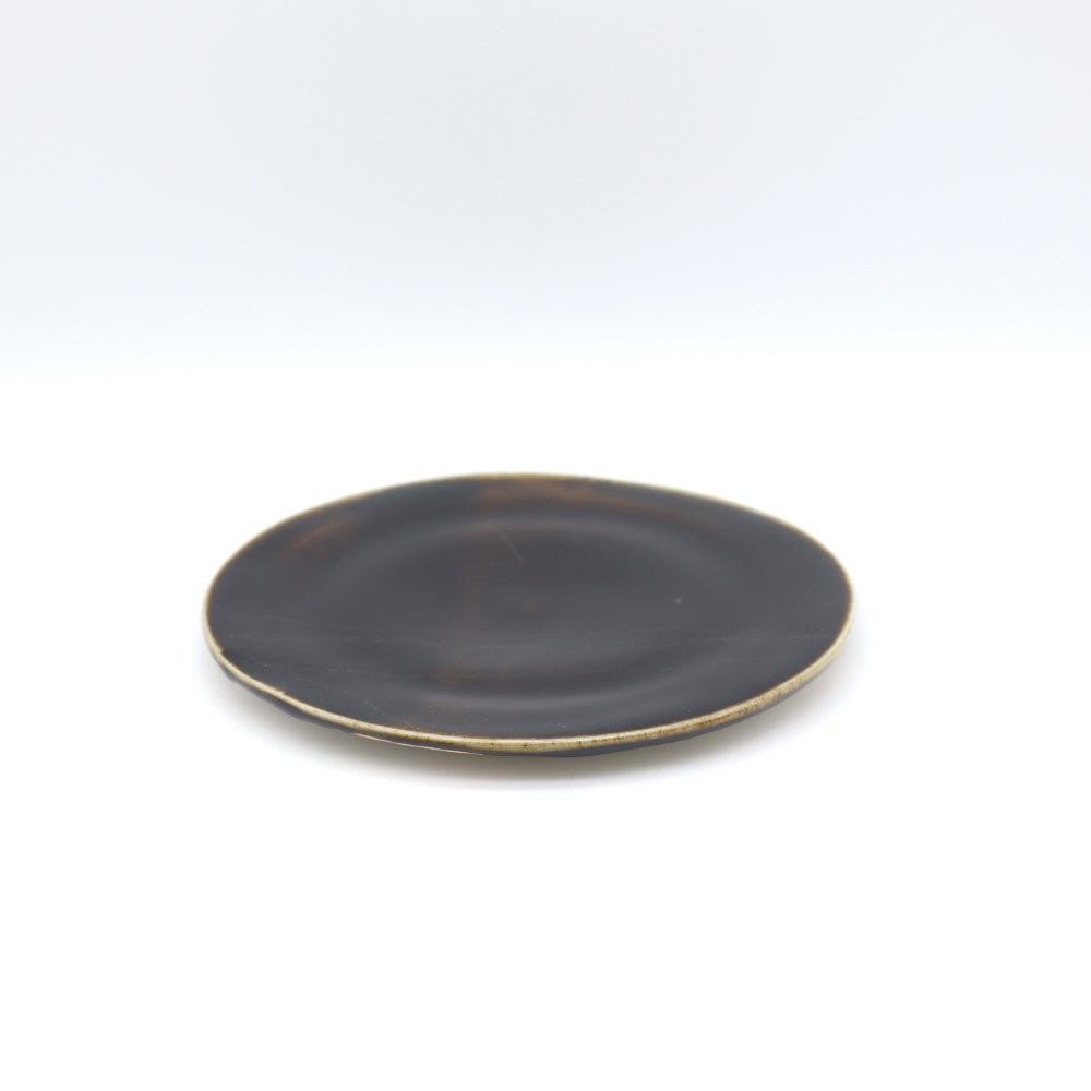 [Ewan Craig] 5-inch flat plate, black glaze