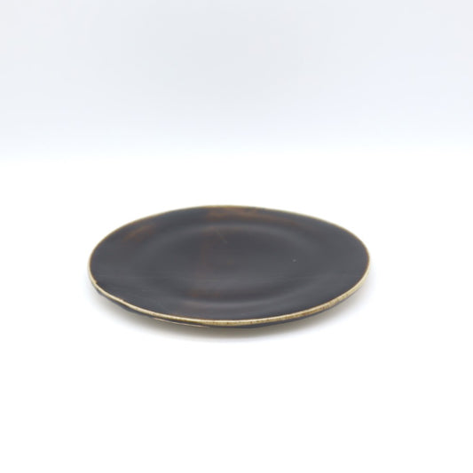 [Ewan Craig] 5-inch flat plate, black glaze