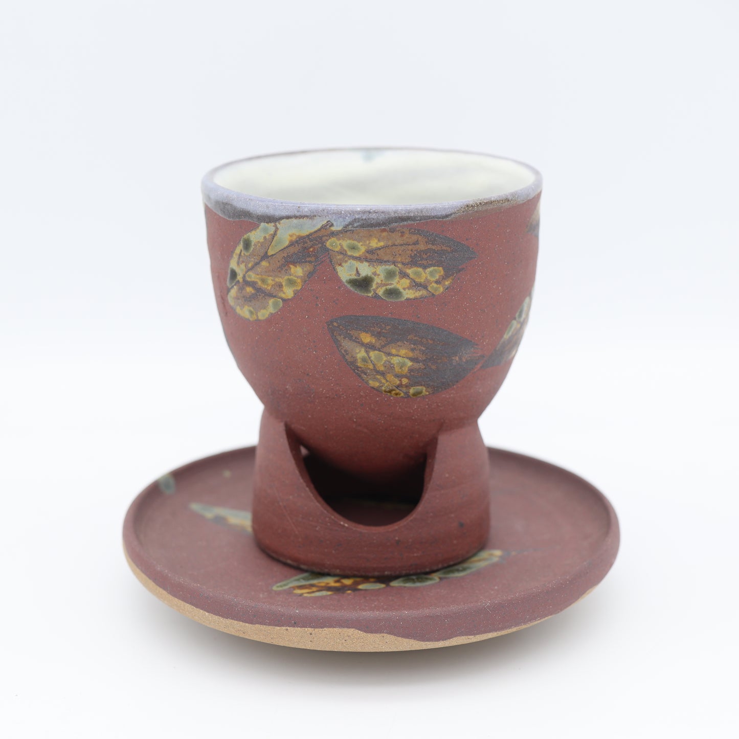 [Komine Takashi] Leaf design cup and saucer