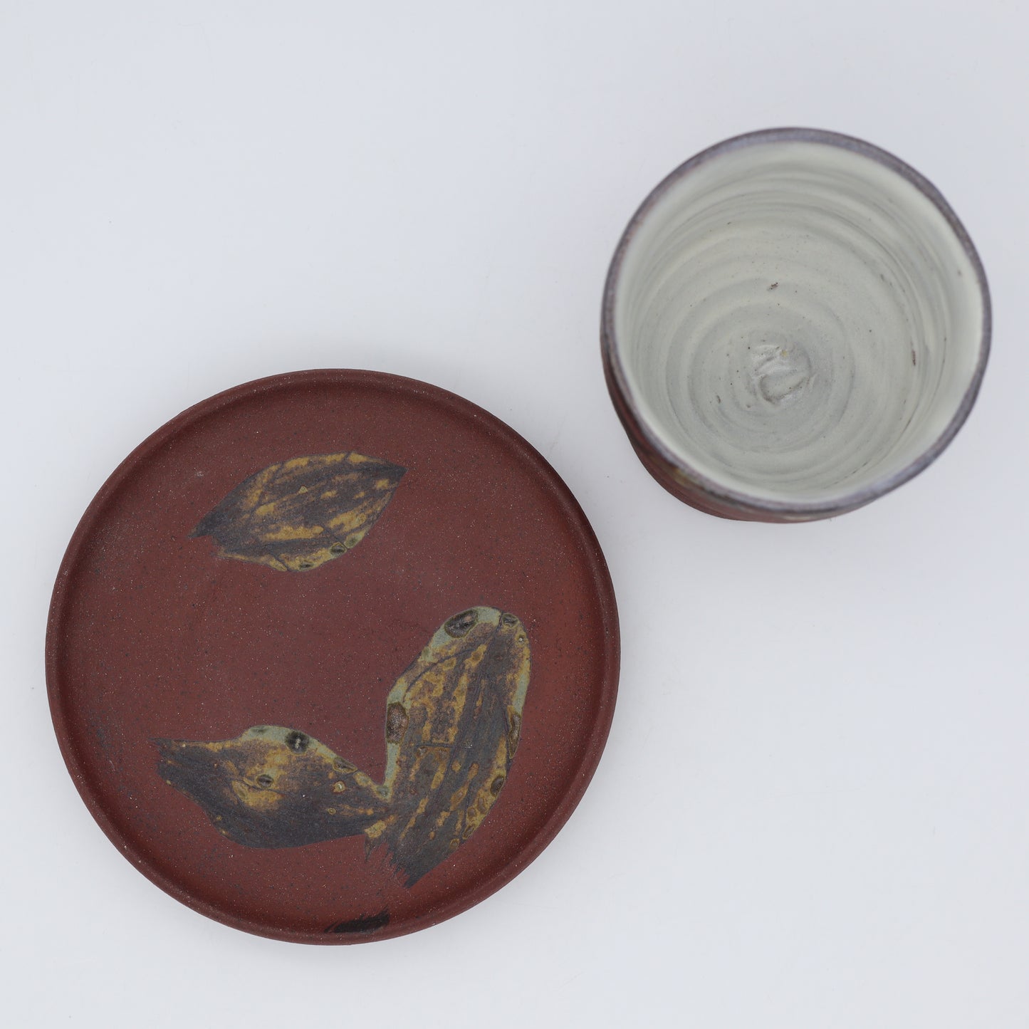 [Komine Takashi] Leaf design cup and saucer