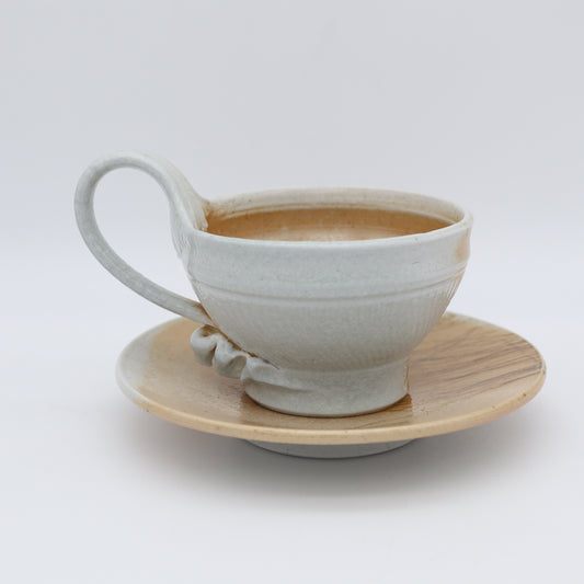ユアン・クレイグ カップ＆ソーサー 別角度 - 茶器・コーヒー・ティー | 益子焼 陶庫