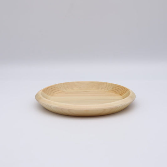 【陶庫】ひのき 丸プレート 12cm