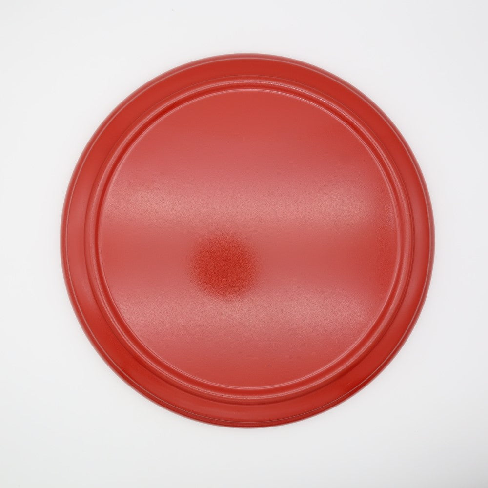 [Pottery] Round tray, all red dry lacquer