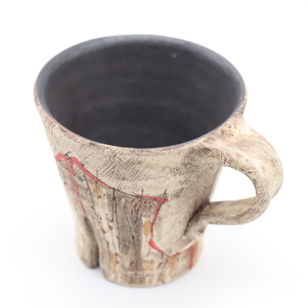 [Numano Hideaki] Carved Sound Cup &amp; Saucer