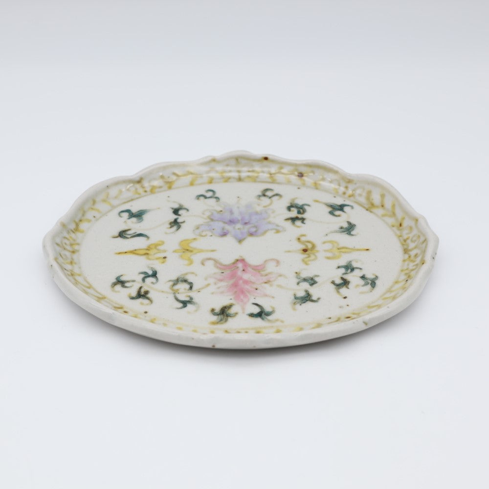 [Akimi Aigami] Decorative medium plate with arabesque pattern