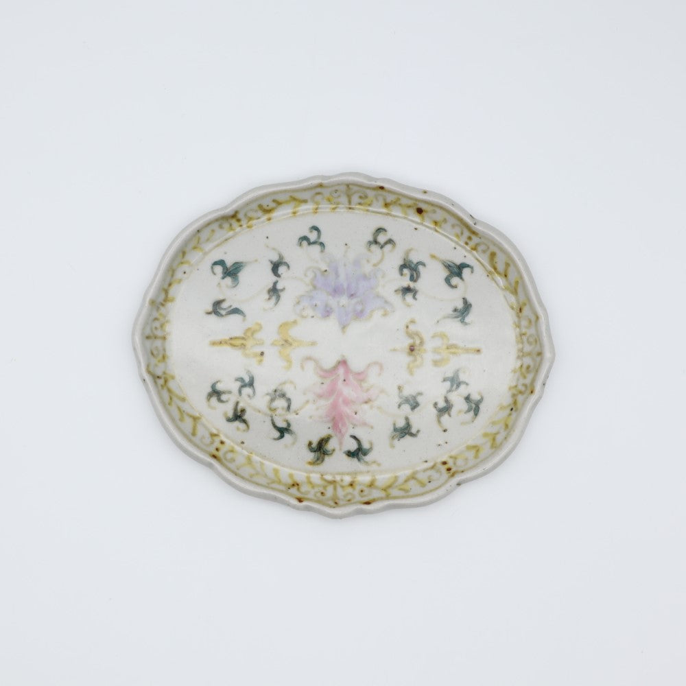 [Akimi Aigami] Decorative medium plate with arabesque pattern