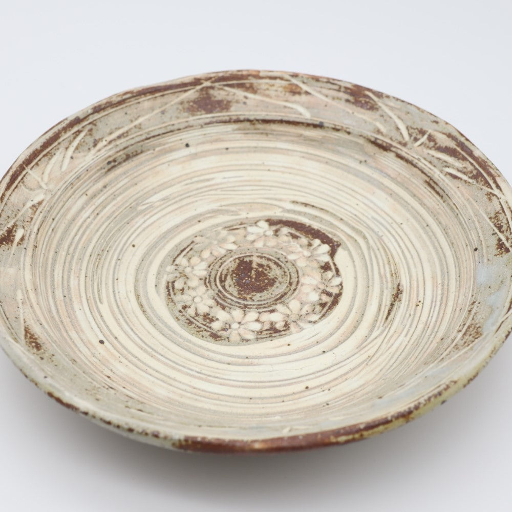 [Kenji Tayama] Carved Mishima dessert plate
