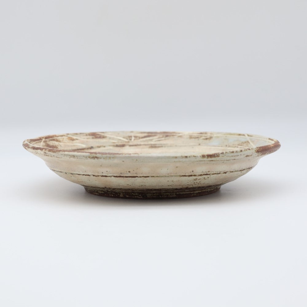 [Kenji Tayama] Carved Mishima dessert plate