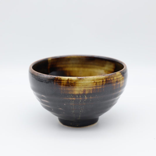 [Hagiwara Yoshinori] Black glazed rice bowl