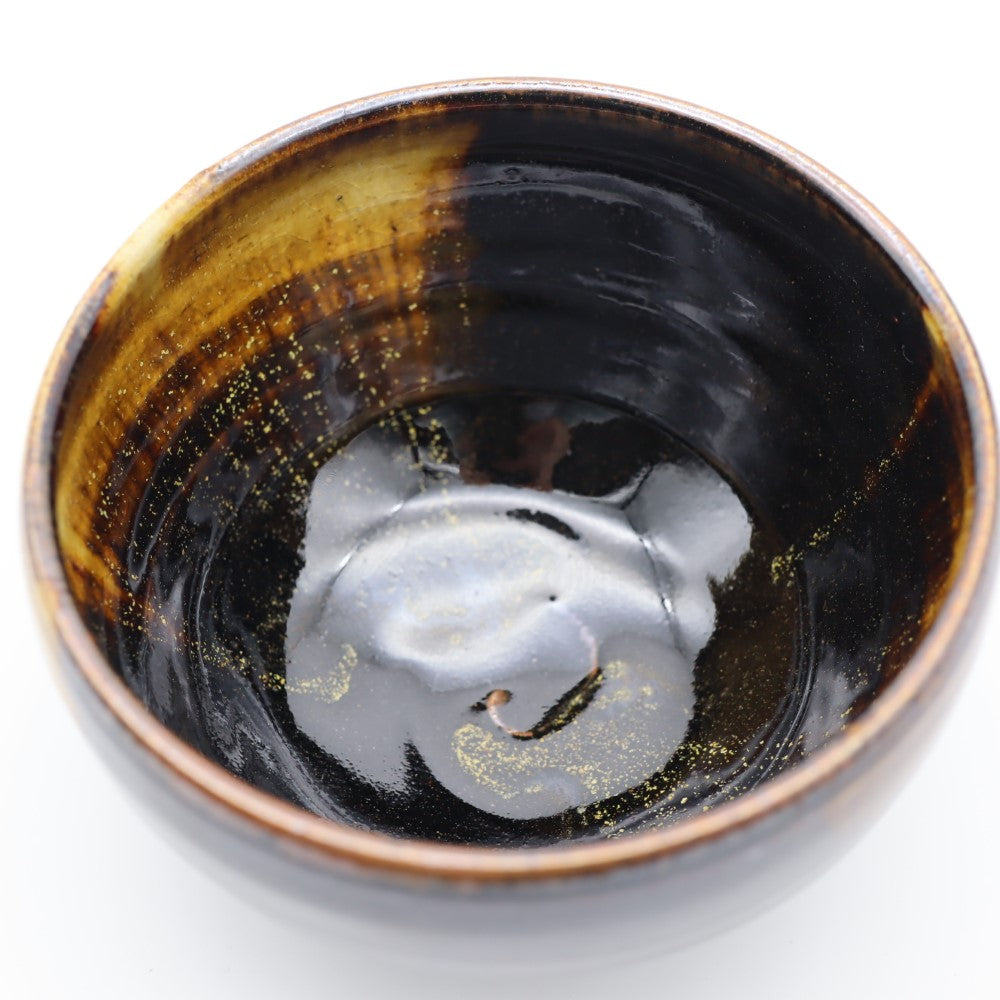 [Hagiwara Yoshinori] Black glazed rice bowl