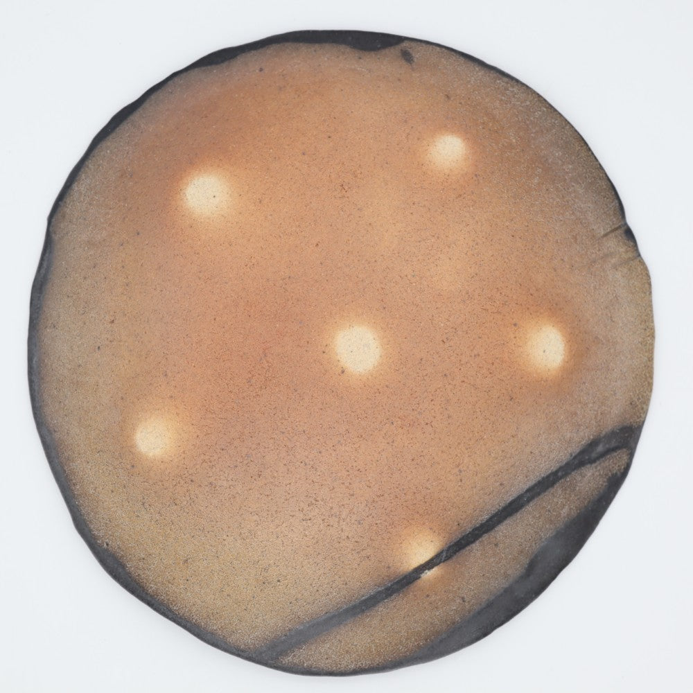 [Shinsuke Iwami] Salt-glazed 7-inch plate LOVE &amp; PEACE!