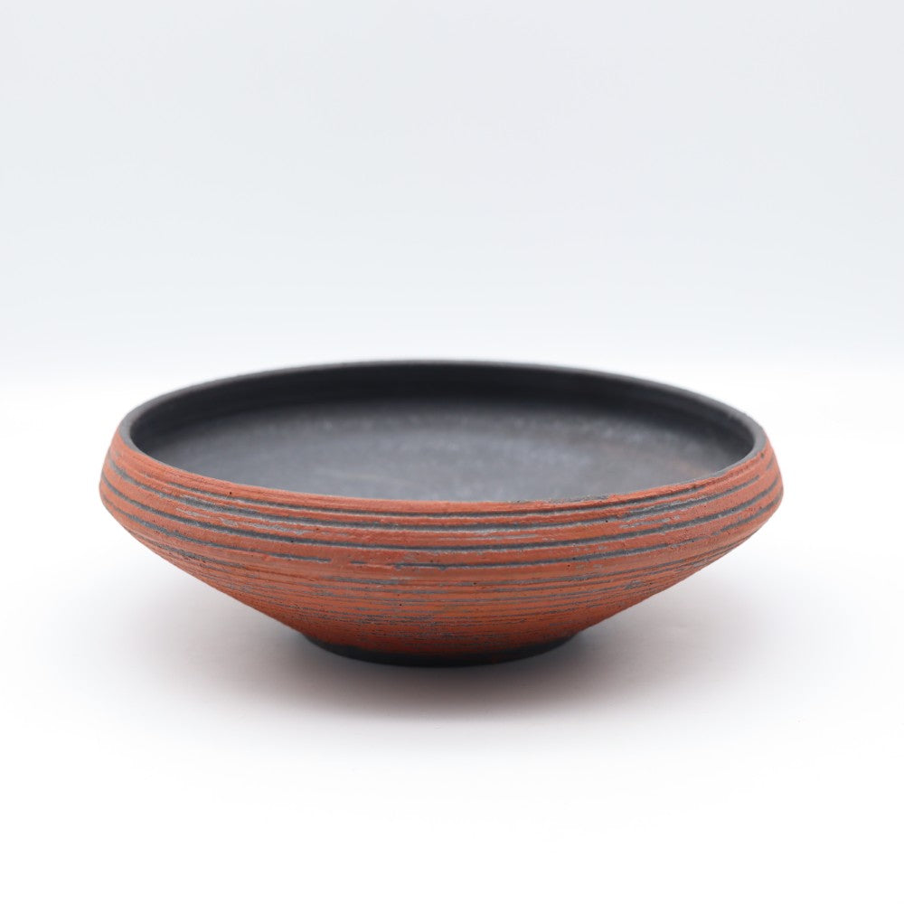 [Hodaka Ryuji] Thousand-lined bowl, red
