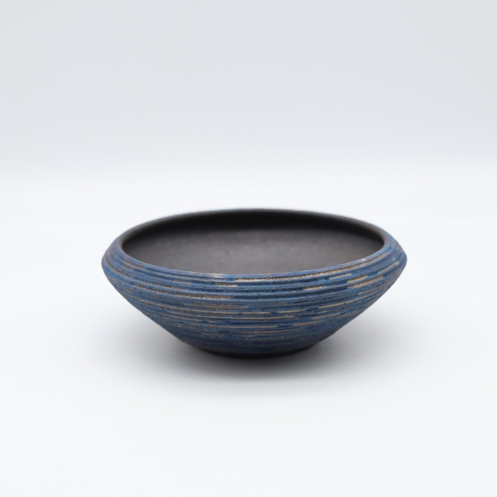 [Hodaka Ryuji] Thousand Stripes Small Bowl, Blue