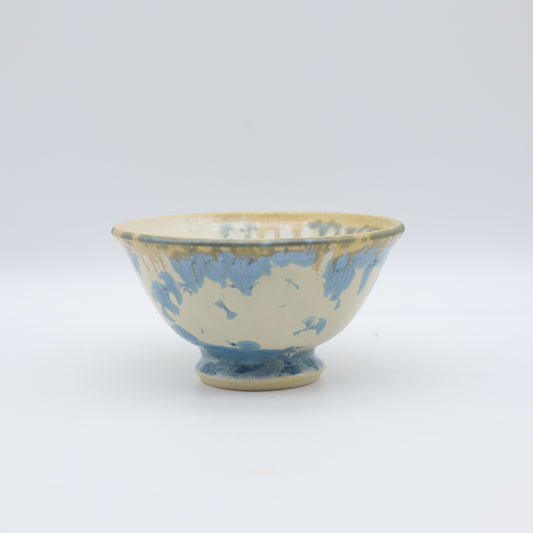 [Kazumi Mita] Crystal Glazed Rice Bowl, Small, Blue