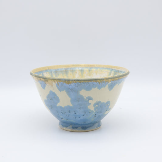 [Kazumi Mita] Crystal Glazed Rice Bowl, Large, Blue