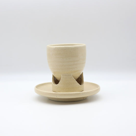 [Komine Takashi] White coffee cup and saucer
