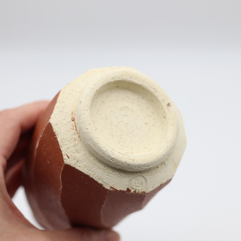 [Pottery] Takashi Komine Red Cosmetic Sake Set