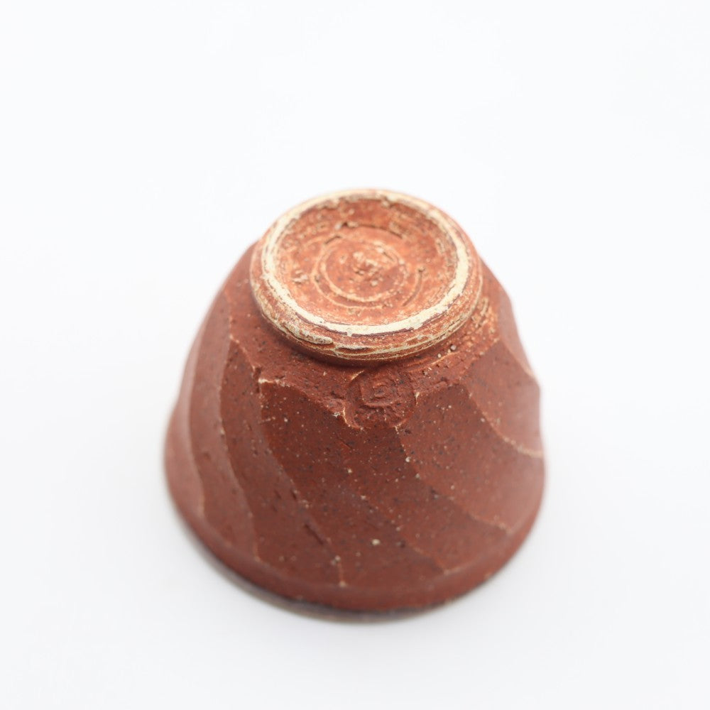 [Pottery] Takashi Komine Red Cosmetic Sake Set