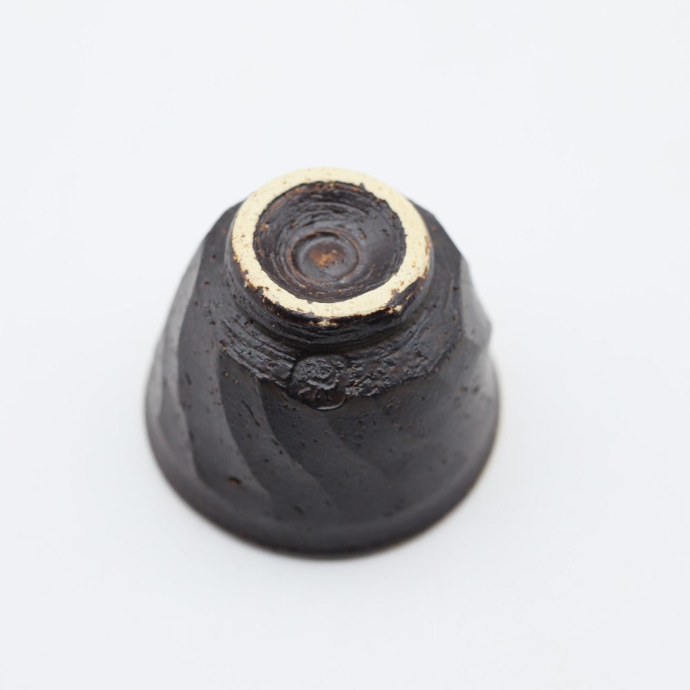 [Pottery] Komine Takashi Black Glaze Sake Set