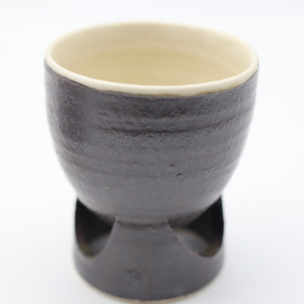 [Komine Takashi] Black glaze coffee cup and saucer