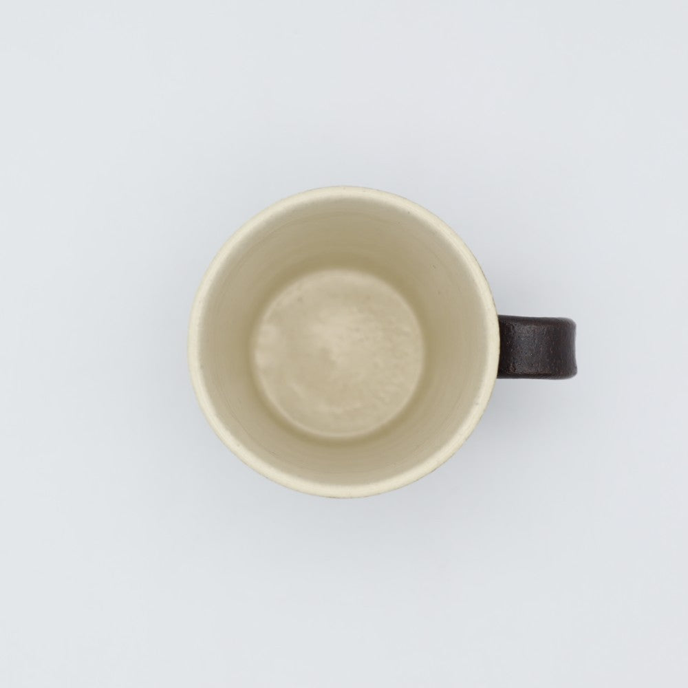 [Komine Takashi] Black glaze chamfered mug