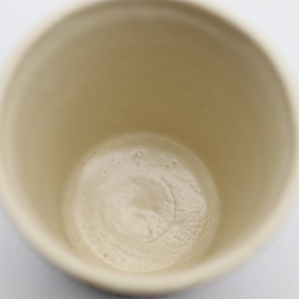 [Komine Takashi] Black glazed chamfered teacup